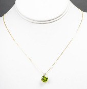 3.80CT. PERIDOT 14K YELLOW GOL
