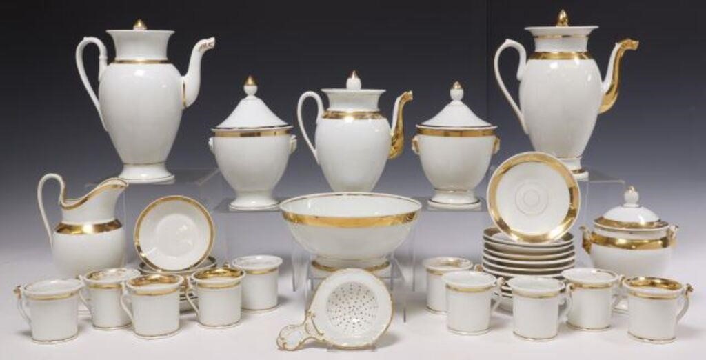 38)PARCEL GILT PORCELAIN COFFEE
