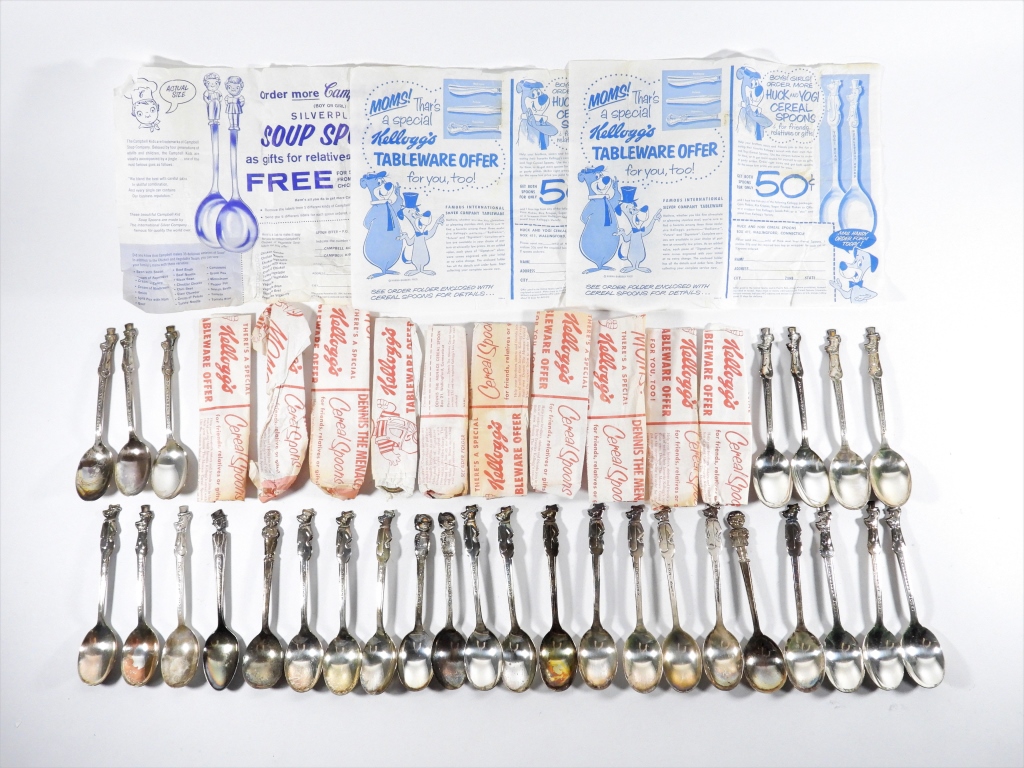 38PC 1960'S KELLOG CEREAL SILVER