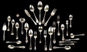 39 PCS. ASSORTED STERLING FLAT