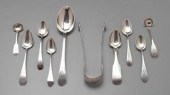 39 pieces coin silver flatware