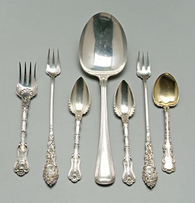 39 pieces sterling flatware: 12
