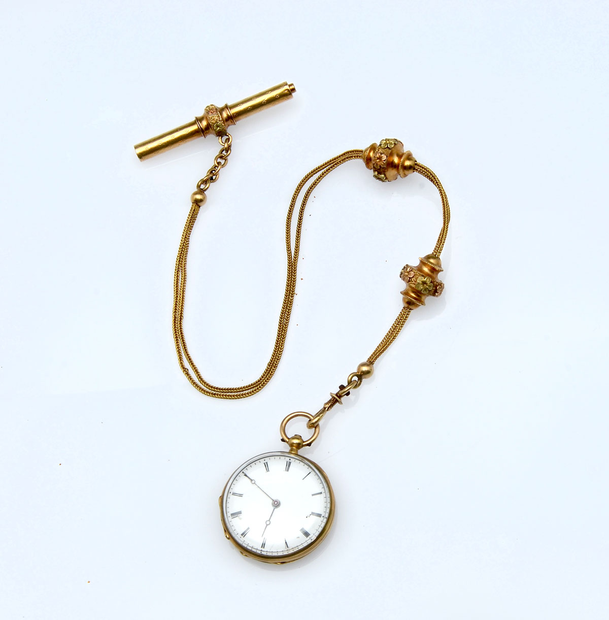 39.3 GRAM 18K WATCH FOB & 18K