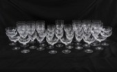 39PC STUART KENT CUT GLASS STE
