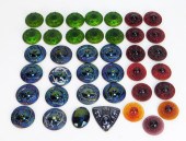 39PC VICTORIAN GLASS BUTTON GR