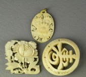 (3)Chines Carved Ivory Pendant