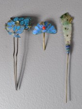 (3)Chinese Hair Pins Inc. Jade