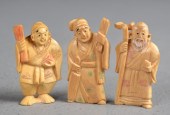 (3)Japanese Carved Ivory Netsu
