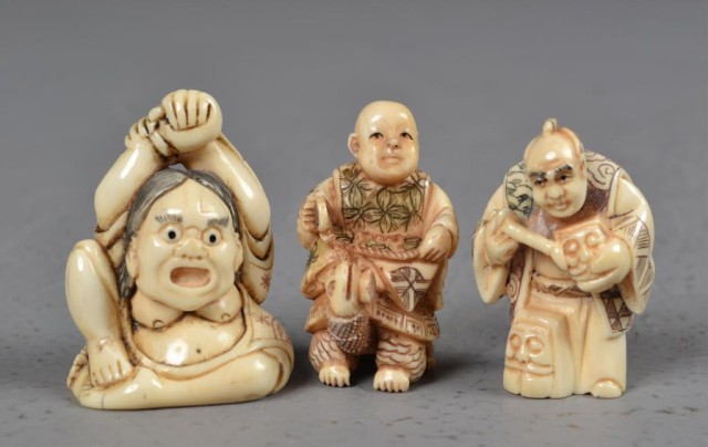 (3)Japanese Carved Ivory