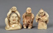 (3)Japanese Carved Ivory Netsu