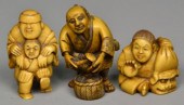 (3)Japanese Carved Ivory Netsu