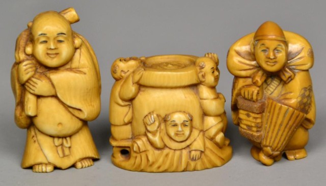 (3)Japanese Carved Ivory