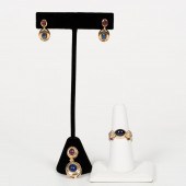 3PC 14K, SAPPHIRE, RUBY, & DIA