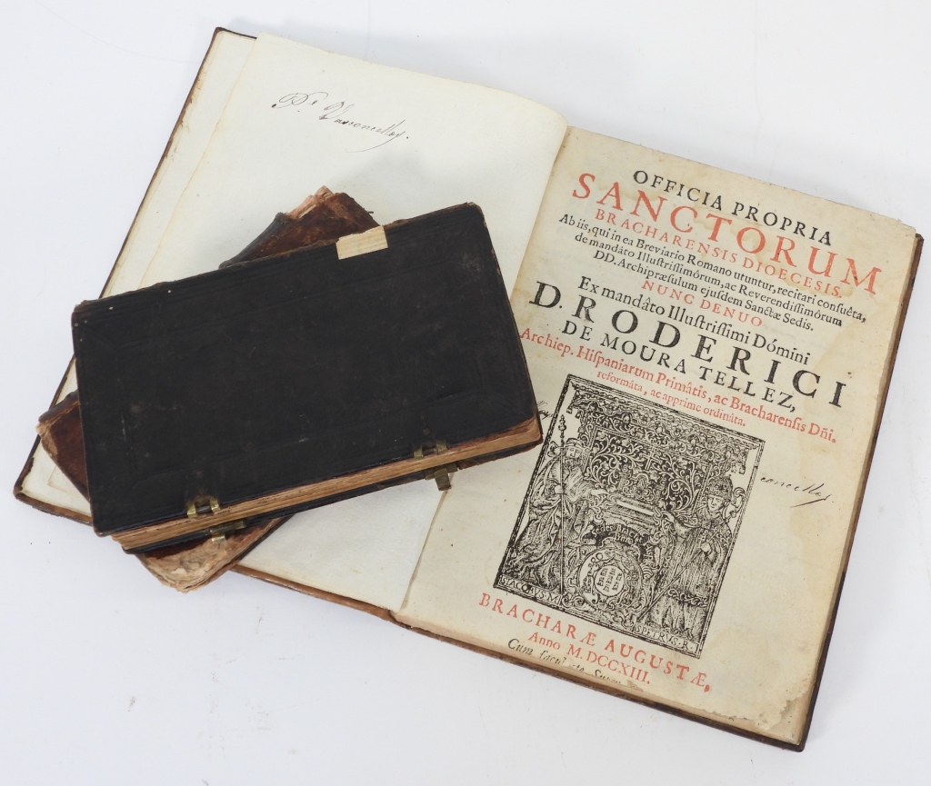 3PC 18C ANTIQUARIAN LATIN RELIGIOUS