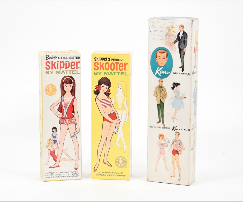 3PC 1963-67 MATTEL BARBIE KEN