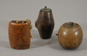 3PC 19C. CHINESE CARVED WOOD L