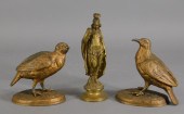 3PC 19C FRENCH BRONZE & GILT S