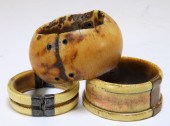 3PC 19C. TRIBAL CARVED IVORY B