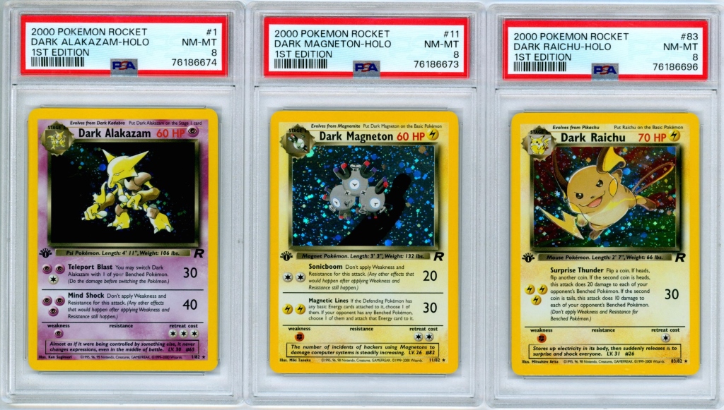 3PC 2000 POKEMON TEAM ROCKET 1ST ED