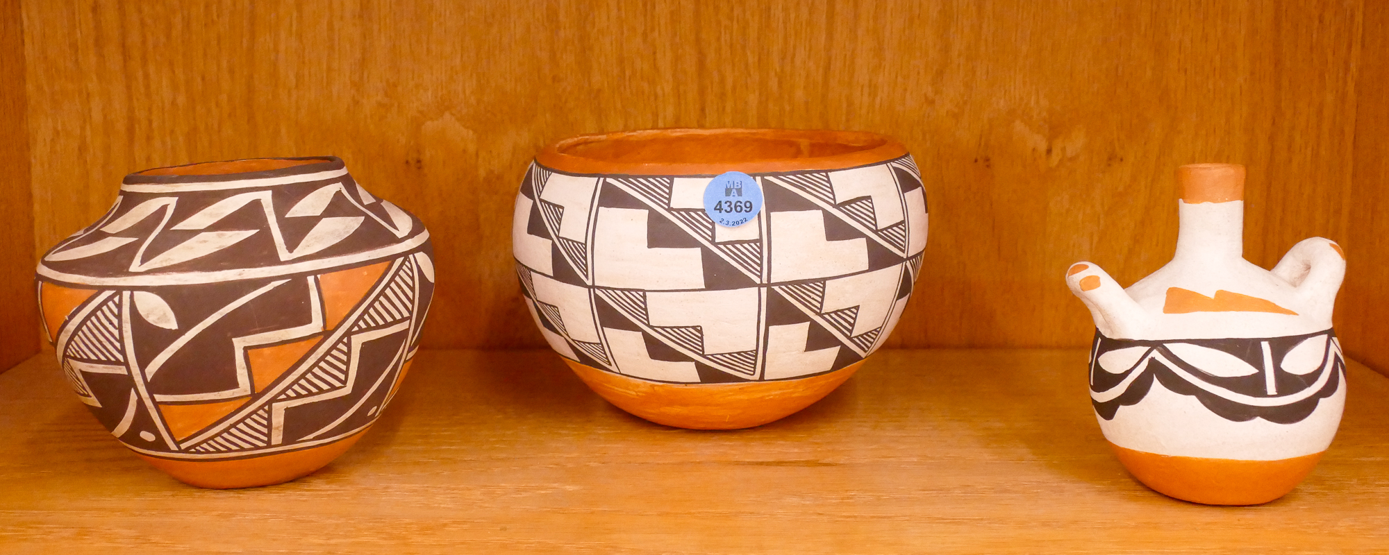 3pc Acoma Native Polychrome