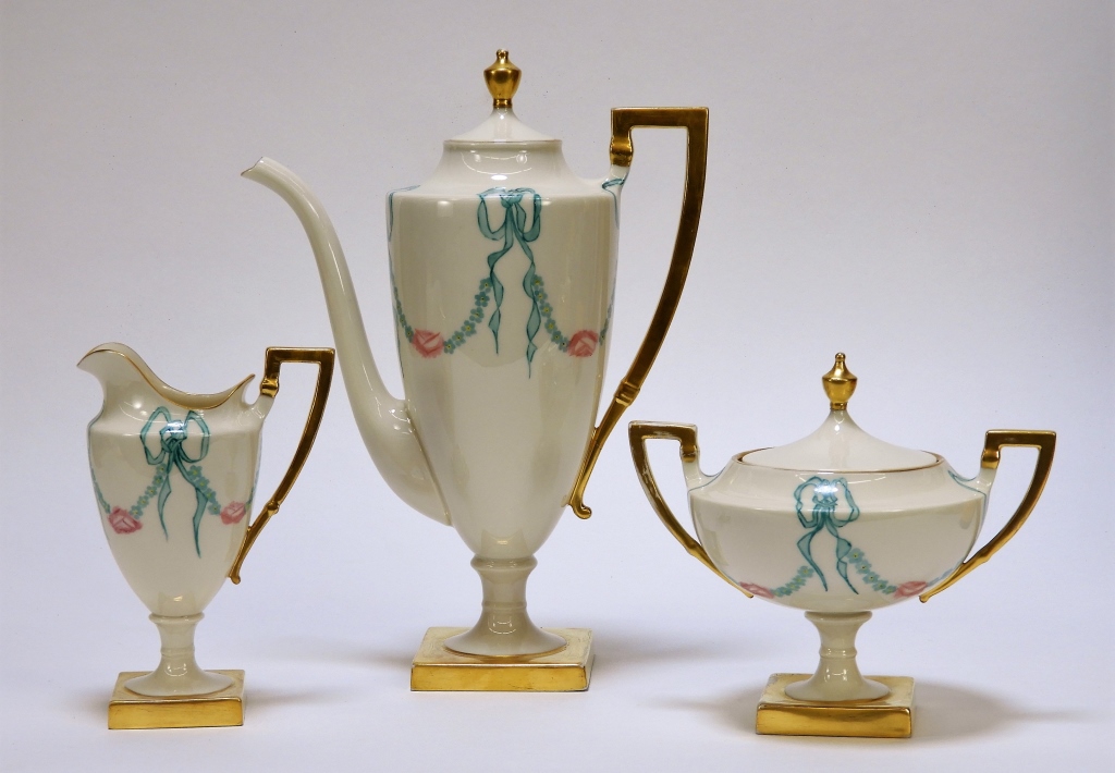 3PC AMERICAN BELLEEK PORCELAIN
