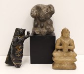 3pc Ancient Indian Stone Buddh