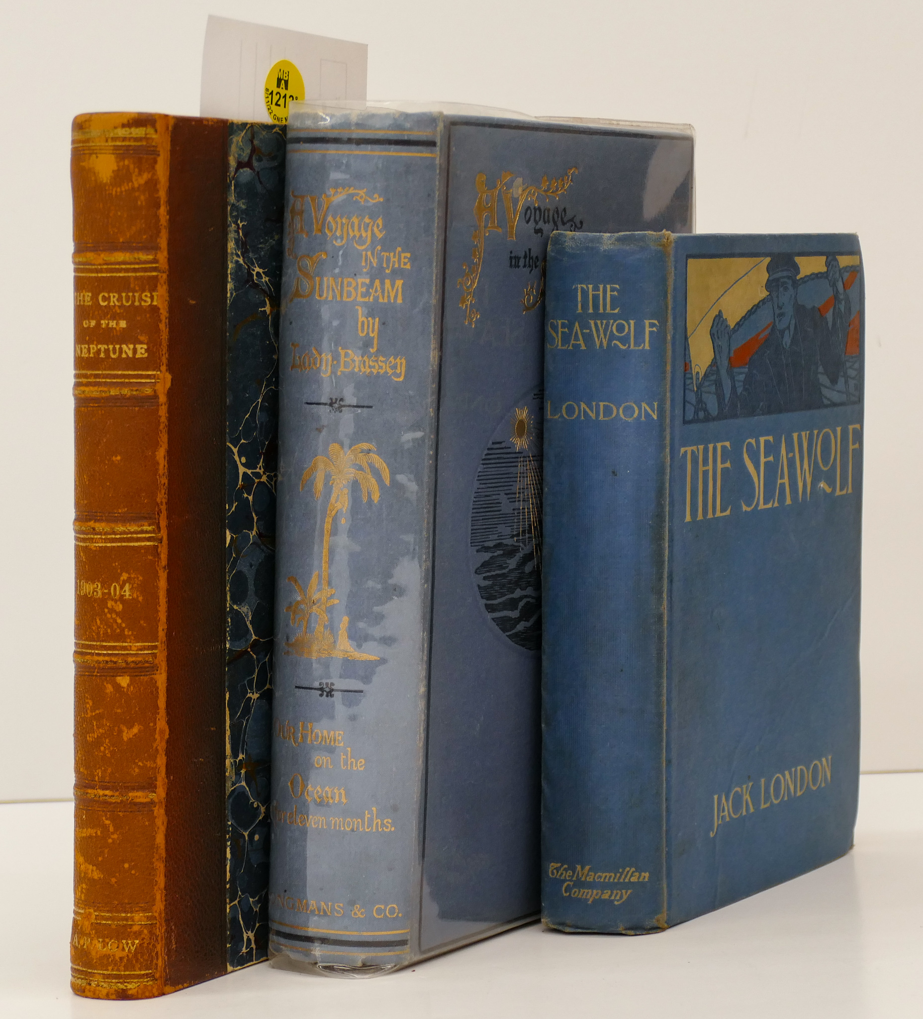 3pc Antique Sailing Books