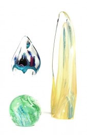3PC ART GLASS BILL SLADE OBELI