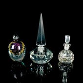 3PC ART GLASS PERFUME BOTTLESV