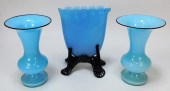 3PC ASSORTED BLUE BOHEMIAN ART