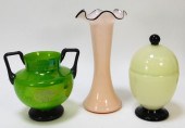 3PC ASSORTED OPALINE BOHEMIAN