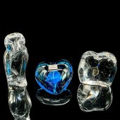 3PC BACCARAT CRYSTAL FIGURINE