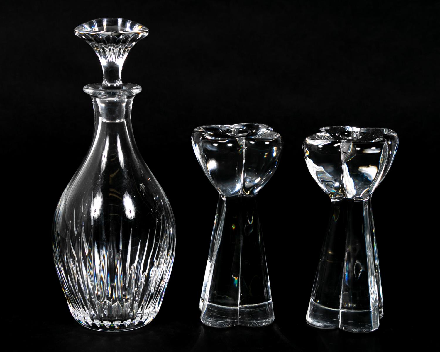 3PC BACCARAT GROUPING, DECANTER &