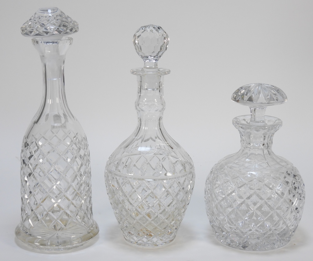 3PC BACCARAT & OTHER CUT CRYSTAL