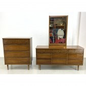 3pc BASSETT Walnut Bedroom Set
