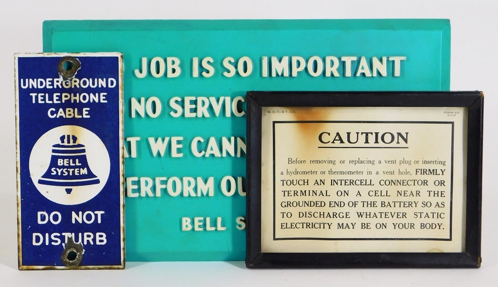 3PC BELL TELEPHONE SYSTEM SAFETY