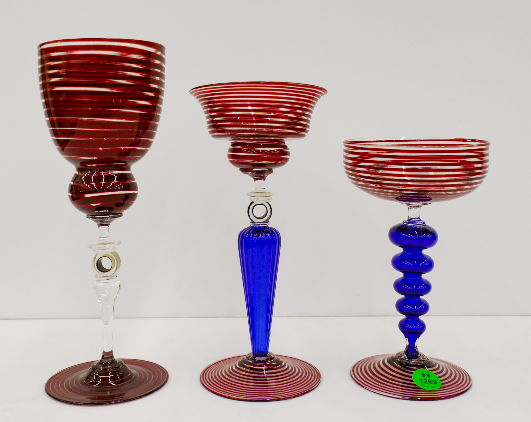 3pc Bennett Jordan Pilchuck Glass