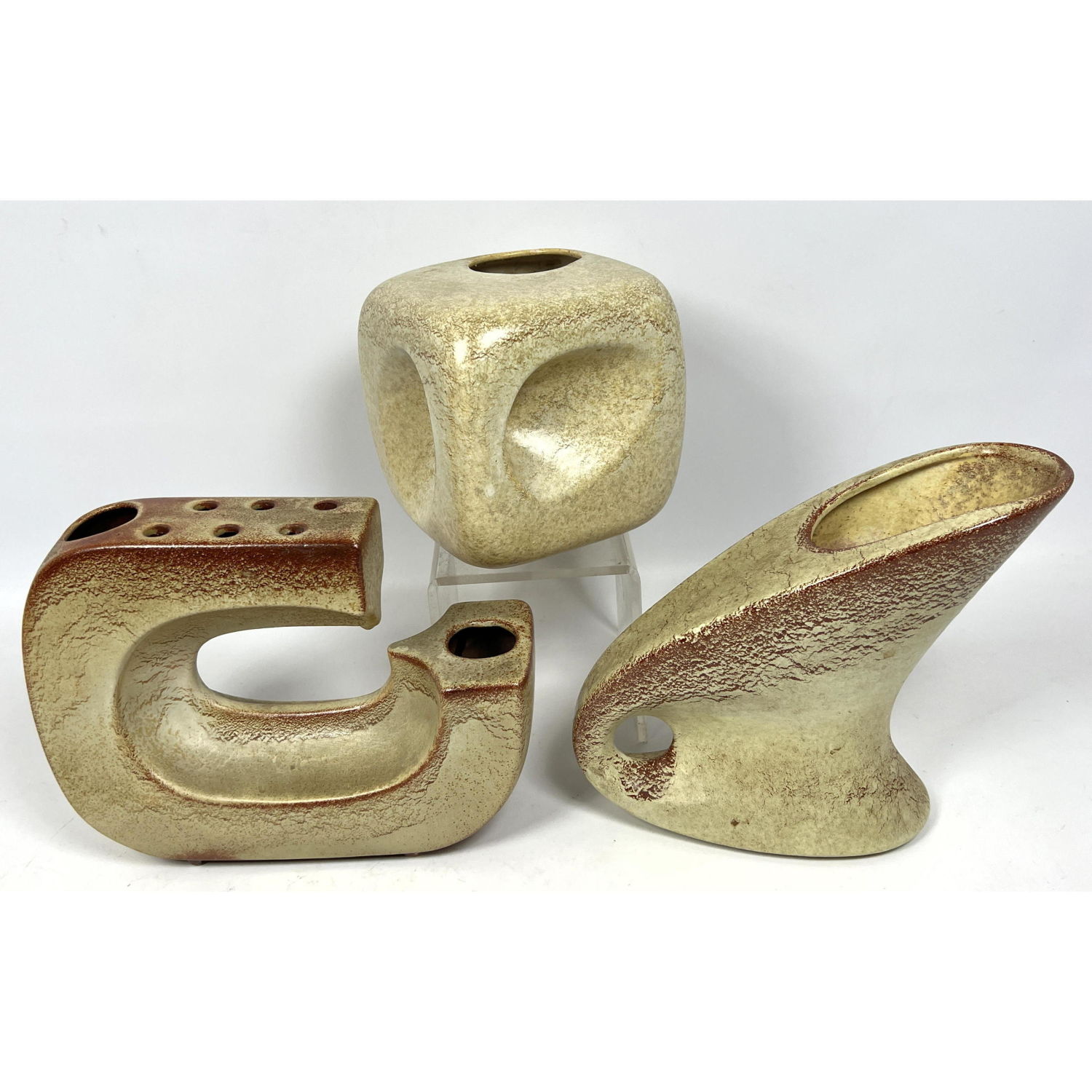3pc Bertoncello pottery lot.