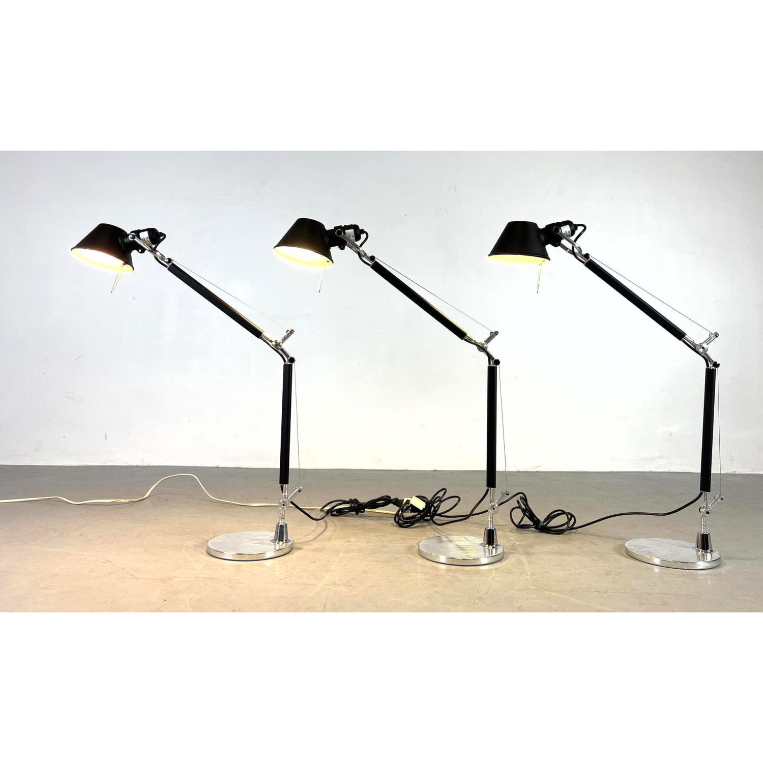 3pc Black Artemide Tolomeo Table
