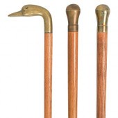 (3PC) BRASS KNOB WALKING CANES