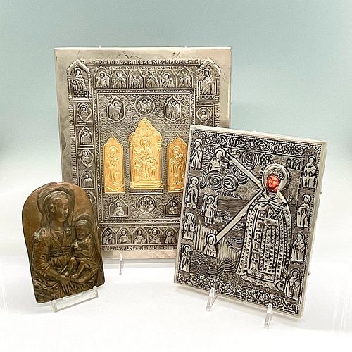 3PC BRONZE AND SILVERTONE CHRISTIAN
