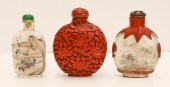 3pc Chinese Cinnabar & Inside