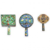 (3PC) CHINESE ENAMELED SILENT