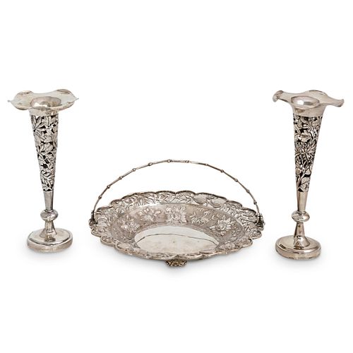 (3PC) CHINESE EXPORT SILVER