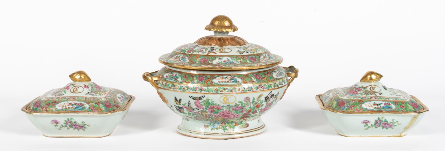 3PC CHINESE FAMILLE ROSE