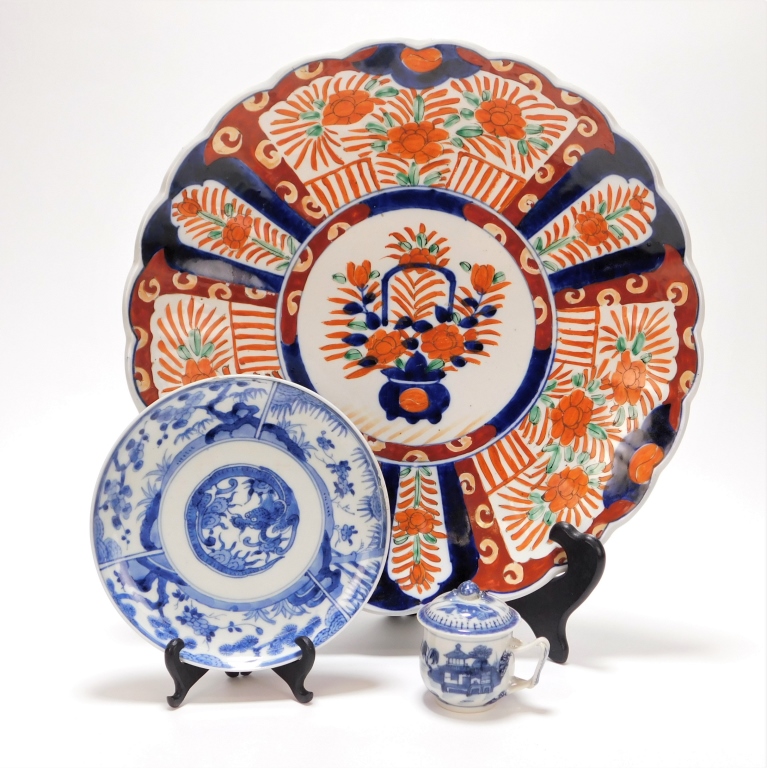 3PC CHINESE PORCELAIN PLATE &
