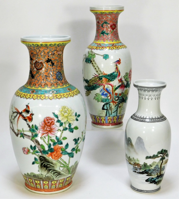 3PC CHINESE REPUBLIC FAMILLE ROSE