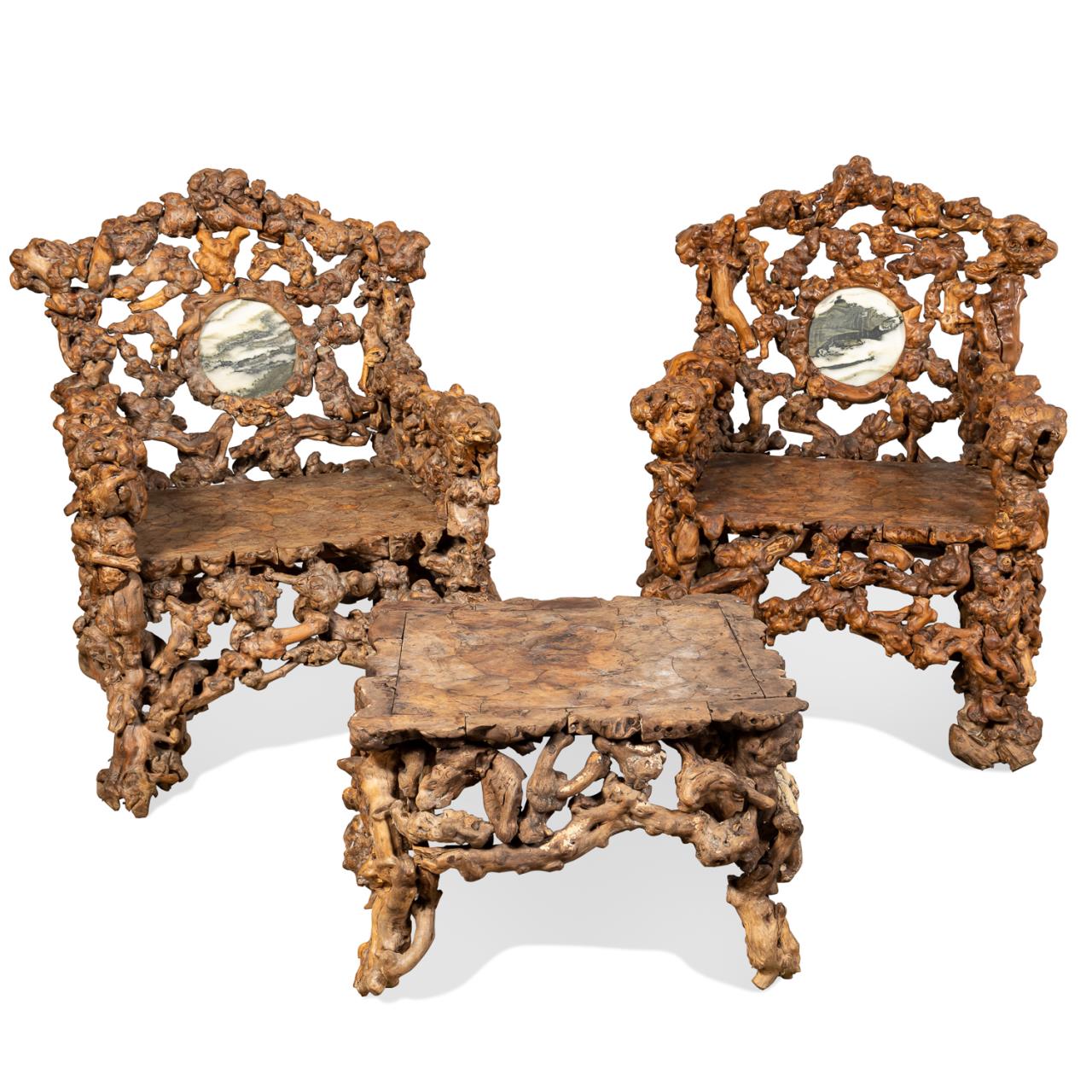 3PC CHINESE ROOT WOOD AND DREAM