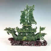 3PC CHINESE SPINACH JADE DRAGO