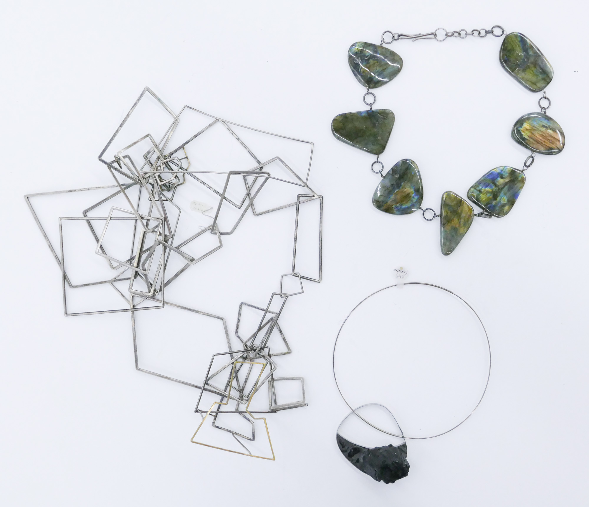 3pc Contemporary Art Silver